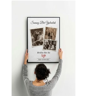 Kişiye Özel Sonsuz Bir Yolculuk Fotoğraf Çerçevesi Sevgiliye Romantik Anı Hediyesi Dekoratif Tasarım