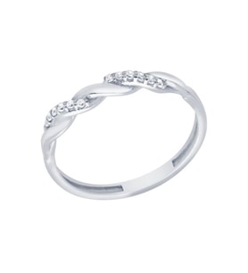 Diamond Line-Gülaylar Beyaz Altın 14 Ayar Trend Yüzük