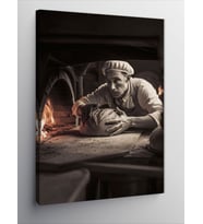 Kanvas Tablo Ekmek Yapan Fırıncı