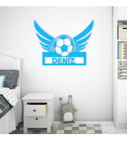 Kişiye Özel Futbol Topu Temalı Tablo (Mavi)