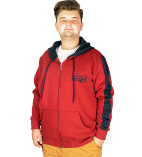 Mode XL Büyük Beden Erkek Sweatshirt Vintage Newyork 21504 Bordo