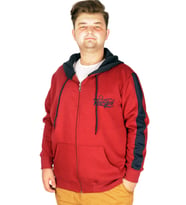 Mode XL Büyük Beden Erkek Sweatshirt Vintage Newyork 21504 Bordo