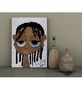 BK Home The Lazy People Collection Cute Girl Tasarımlı Kanvas Tablo-1