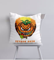 BK Gift Kişiye Özel Happy Halloween Tasarımlı Yastık-5