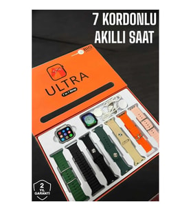 Mey İthalat® Akıllı Saat 7 Kordonlu Metal,Plastik Ve Hasır Kordon Seçeneği