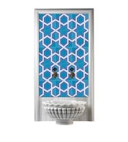 Armada Çini 60x100 Cm SP 98 Mavi Yıldız Serigraf Türk Hamamı Pano