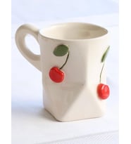 El Yapımı Red Cheryy Kupa 200 Ml (Krem)