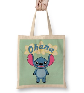 Stitch Cute Alien Bez Çanta Uzun Saplı