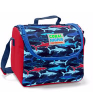 Coral High Mavi-Kırmızı Köpekbalığı Baskılı Termoslu Beslenme Çantası - Erkek Çocuk