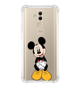 Huawei Mate 20 Lite  Köşe Korumalı Antişok Kapak Mickey Mouse Tasarımlı Şeffaf  Kılıf