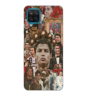 Samsung Galaxy A22 Uyumlu Cristiano Ronaldo Tasarımlı Şeffaf Telefon Kılıfı