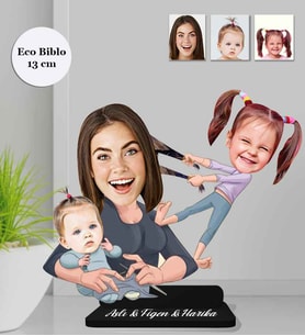 Kişiye Özel Aile Ahşap Eco Biblo -5