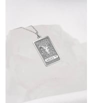 Kişiye Özel Koç Burcu Tarot Kart Kolye 925K Gümüş