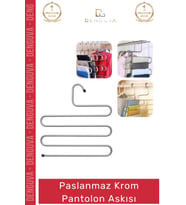 #PantolonAskısı Şık Metal Yer Tasarrufu Sağlayan Lüks Kaliteli Dolap Paslanmaz Krom Pantolon Askısı