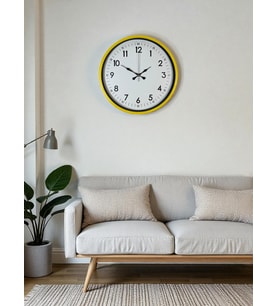 MCG  36 Cm Sarı Dekoratif Duvar Saati
