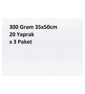 Bigpoint Suluboya Kağıdı 300 Gram 35x50cm - 20 Yaprak x 3 Paket