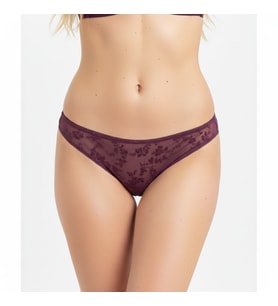 Kadın Dantelli Bordo Renk Slip Külot BB2028