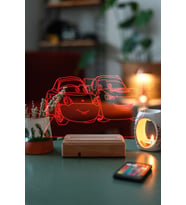 Sally Carrera Şimşek McQueen 16 Renk Kumandalı 3D Gece Lambası