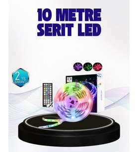 Bluetooth Kontrollü Smart Şerit Led 10m Sese Duyarlı Rgb Aydınlatma