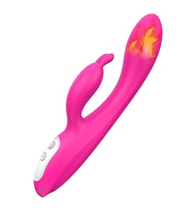 Isıtmalı Şarjlı Güçlü Titreşimli Tavşan Vibratör 22 cm
