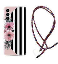 Samsung A23 A31 A32 A50 A51 A52 A53 A70 Kılıf Boyun Asklı Rasta Silikon Flowers 4 1390