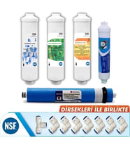 WaterDizayn Kapalı Kasa Su Arıtma Cihazları Için 5'li Inline Filtre Seti