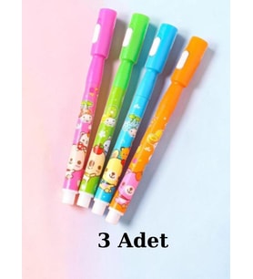 Ayıcık Desenli Görünmez Kalem 3 Adet.
