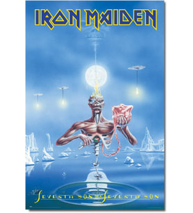 Erik Heavy Metal Poster - Iron Maiden Poster Seventh Son of a Seventh Son - Dekorasyon Oturma Odası veya Yatak Odası Dekorasyonu - Oturma Odası Dekorasyonu - Boyut: 61 x 91 - Resmi Lisans
