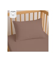 %100 Pamuk Bebek Yastık Kılıfı 35x45 cm (2 Adet) – Doğal & Yumuşak - Kahverengi