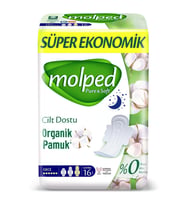 Molped Pure&Soft Gece 16'lı S.Eko Yetişkin Ped - Standart