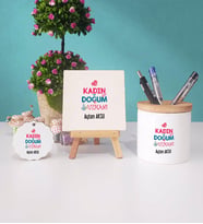 Kadın Doğum Uzmanı Kalemlik Dekoratif Taş Baskı Anahtarlık