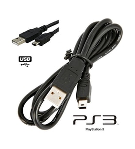 Sony Ps3  Oyun Kolu Controller Joystick Playstation 3 Charcing Usb Şarj Kablosu (Siyah)