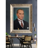 Gümüş Çerçeveli Atatürk Tablo za60