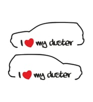 I Love My Duster Sticker Araba oto Sticker 18CM 1 çift