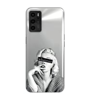 Oppo A55 Uyumlu Marilyn Monroe Desenli Şeffaf Telefon Kılıfı