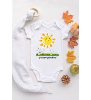You Are My Sunshine Güneş Organik Baskılı %100 Pamuklı Zıbın