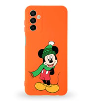 Samsung Galaxy A04s Uyumlu Lansman Kılıf Altı Kapalı İçi Kadife  Mickey Mouse-G Tasarımlı  Kapak (Şeffaf)
