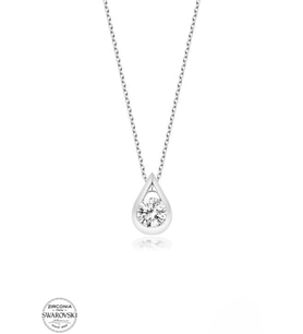 SWAROVSKİ TAŞLI  ZİRCONİA DAMLA 925 AYAR GÜMÜŞ KOLYE