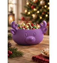 Sonbahar ve Noel Temalı Ren Geyiği Bowl - Sunum Kabı