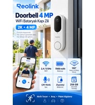 4MP 2K Bataryalı WiFi Akıllı Kapı Zili Kamerası - Çift Bant Wi-Fi