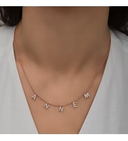 Annem Yazılı Rose Kolye-925 Ayar Gümüş