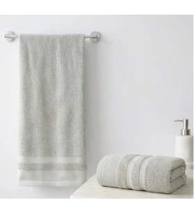 Ayla Çift Kat Emici & Yumuşak Doku Cilt Dostu 2'li Banyo Havlu Seti - Gri