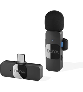 Boya BY-V10 Ultra Kompakt Kablosuz Type-C Yaka Mikrofonu - Outlet