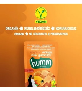 Humm Organik Glutensiz Vegan Mangolu Mini Küpler 30 Gr