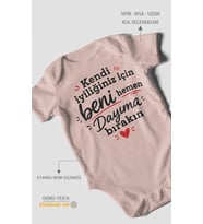 Dayıya Özel Kısa Kollu Bebek Body %100 Pamuk