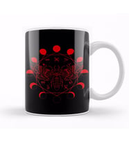 Death's Head Moth Blood Moon Alchemical Symbols Kupa Bardak Porselen