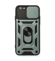 Apple İphone 6 Kılıf Pars Lens Yüzüklü Silikon - Yeşil