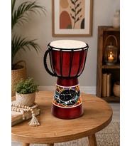 Ahşap Darbuka Ritim Davulu Eğitici Müzik Aleti Dekoratif Çocuk Darbukası