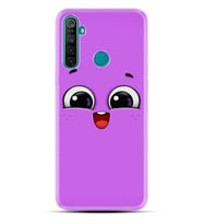Realme 5i 5 Pro 6i 7 Pro 8 Kılıf Desemli Silikon Purple Sweety 1717