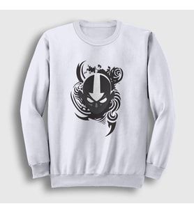 Presmono Unisex Beyaz Aang V2 Anime Avatar The Last Airbender Sweatshirt 262207tt